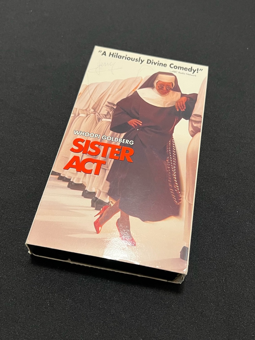 NOT AVAILABLE Sister Act VHS Tape featuring Whoopi Goldberg - Black & Red Cover